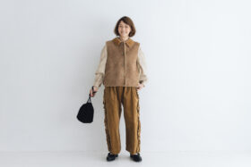 予約 R313 ECO MOUTON VEST beige  9月末〜10月初 6