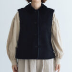 予約 R313 ECO MOUTON VEST black  9月末〜10月初