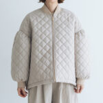 予約 R323 QUILTING BLOUSON light gray  10月末〜11月初