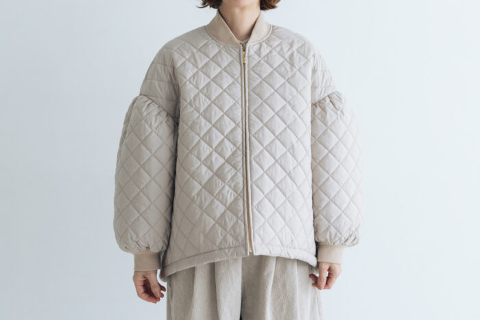 予約 R323 QUILTING BLOUSON light gray  10月末〜11月初 1