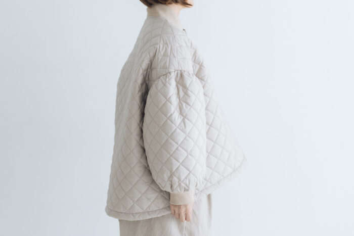 予約 R323 QUILTING BLOUSON light gray  10月末〜11月初 2