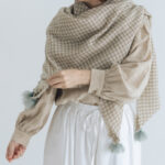 予約 R329 WOOL GAUZE TASSEL STOLE  11月中〜11月末