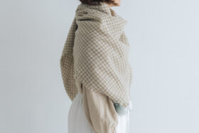 予約 R329 WOOL GAUZE TASSEL STOLE  11月中〜11月末 2