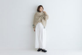 予約 R329 WOOL GAUZE TASSEL STOLE  11月中〜11月末 6