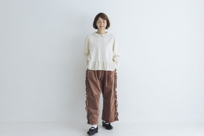 予約 G1128 CORDUROY VIVIENNE PANTS dusty pink  10月中〜10月末 6