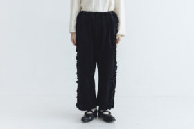 予約 G1128 CORDUROY VIVIENNE PANTS black  10月中〜10月末 1