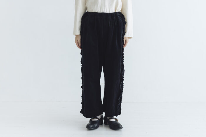 予約 G1128 CORDUROY VIVIENNE PANTS black  10月中〜10月末 1
