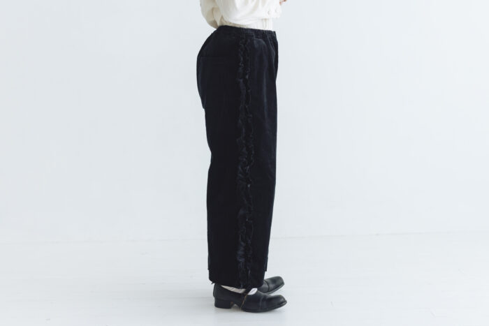 予約 G1128 CORDUROY VIVIENNE PANTS black  10月中〜10月末 2