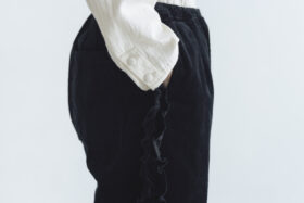 予約 G1128 CORDUROY VIVIENNE PANTS black  10月中〜10月末 4