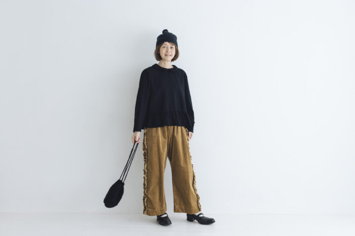 予約 R317 LAMPSHADE BLOUSE noir  10月中〜10月末 6