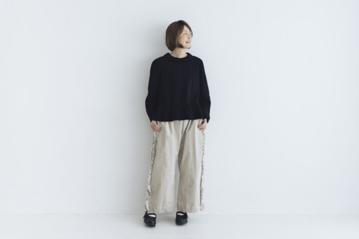 予約 G1128 CORDUROY VIVIENNE PANTS greige  10月中〜10月末 5
