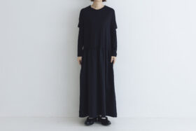 予約 R314 PUFF SLEEVE ONE PIECE noir  9月末〜10月初 1
