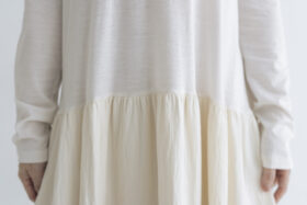 R314 PUFF SLEEVE ONE PIECE ecru 4