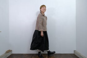 No.7991 GARMENT DYE TUCK GATHER SKIRT 2-4月 6