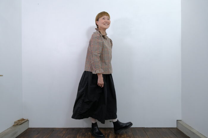 No.7991 GARMENT DYE TUCK GATHER SKIRT 2-4月 6