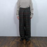 No.7842 WOOL TARTAN CHECK TUCK WIDE PANTS 2-4月