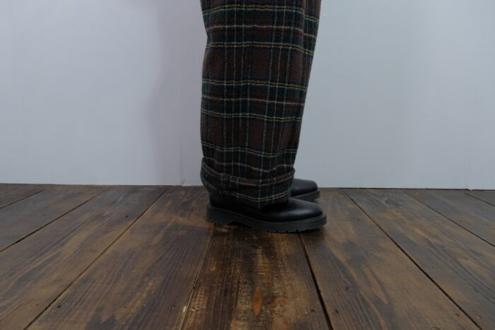 No.7842 WOOL TARTAN CHECK TUCK WIDE PANTS 2-4月 4
