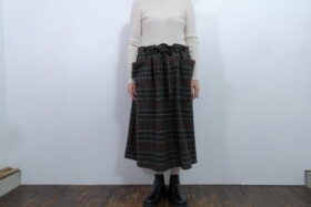 No.7838  WOOL TARTAN CHECK STRING SKIRT 2-4月 1