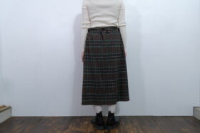No.7838  WOOL TARTAN CHECK STRING SKIRT 2-4月 3