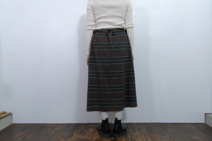 No.7838  WOOL TARTAN CHECK STRING SKIRT 2-4月 3