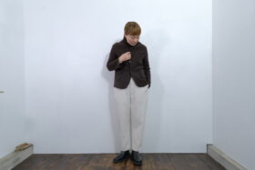 No.7804 WOOL FELT KNIT JACKET Dark Brown 11-1月 6