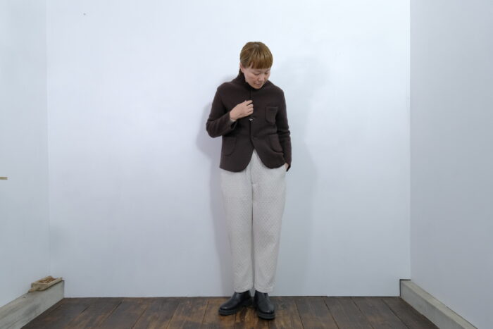 No.7804 WOOL FELT KNIT JACKET Dark Brown 11-1月 6