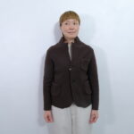 No.7804 WOOL FELT KNIT JACKET Dark Brown 11-1月
