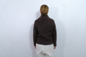 No.7804 WOOL FELT KNIT JACKET Dark Brown 11-1月 3