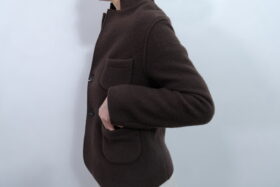 No.7804 WOOL FELT KNIT JACKET Dark Brown 11-1月 4