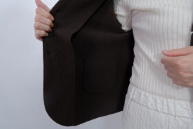 No.7804 WOOL FELT KNIT JACKET Dark Brown 11-1月 5