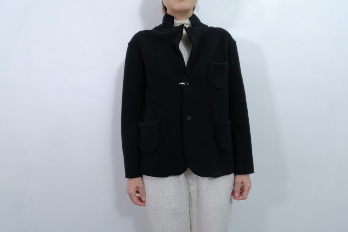 No.7804 WOOL FELT KNIT JACKET balck XL 11-1月 1
