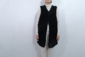 No.7815 MOHAIR LOOP KNIT VEST black 11-1月 1