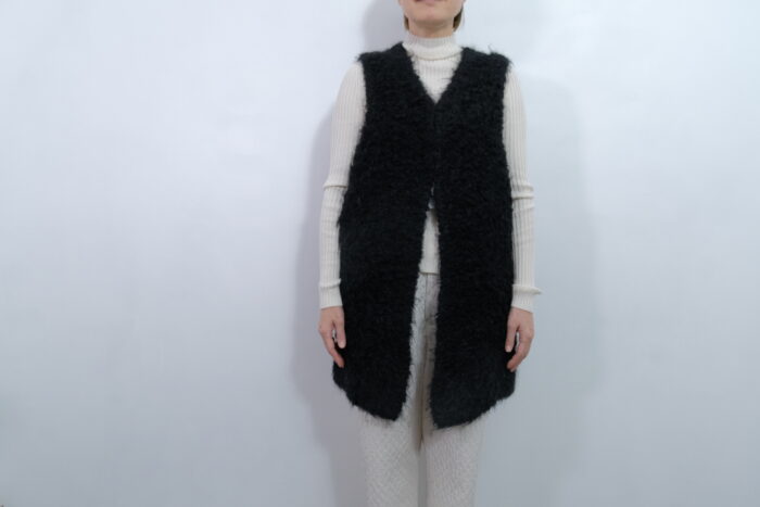 No.7815 MOHAIR LOOP KNIT VEST black 11-1月 1