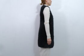 No.7815 MOHAIR LOOP KNIT VEST black 11-1月 2