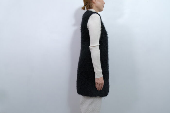 No.7815 MOHAIR LOOP KNIT VEST black 11-1月 2