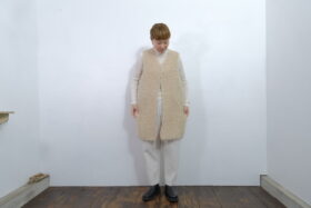 No.7815 MOHAIR LOOP KNIT VEST natural 11-1月 1