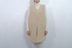 No.7815 MOHAIR LOOP KNIT VEST natural 11-1月 2