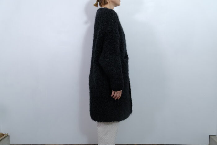 No.7816 MOHAIR LOOP KNIT COAT black 11-1月 2