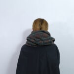No.7845  WOOL TARTAN CHECK MUFFLER Brown Stewart 1-3月