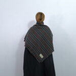 No.7844  WOOL TARTAN CHECK BLANKET  Brown Stewart  1-3月