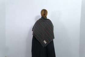 No.7844  WOOL TARTAN CHECK BLANKET  Brown Stewart  1-3月 2