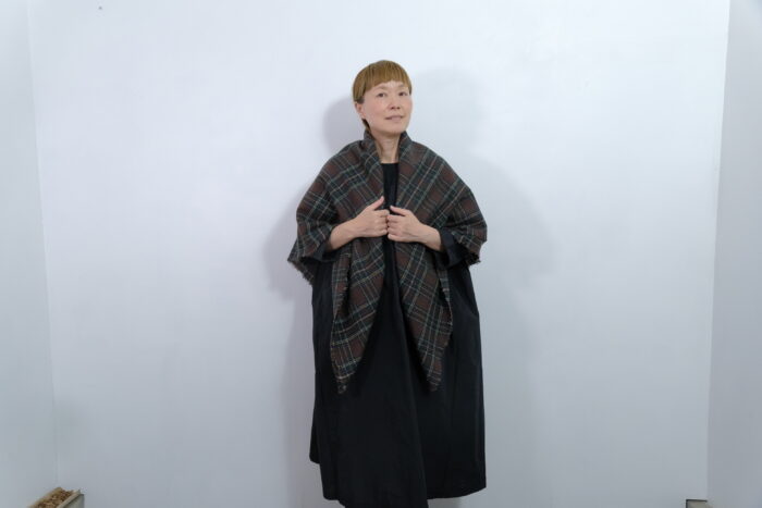 No.7844  WOOL TARTAN CHECK BLANKET  Brown Stewart  1-3月 1
