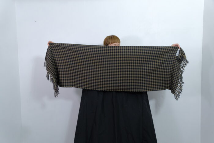 No.7849  CHECK MUFFLER Khaki Brown 1-3月 4