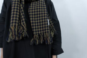 No.7849  CHECK MUFFLER Khaki Brown 1-3月 1