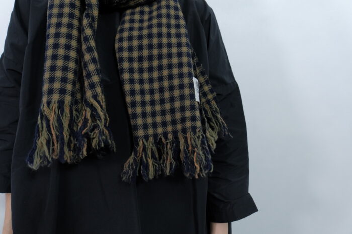 No.7849  CHECK MUFFLER Khaki Brown 1-3月 1