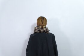 No.7849  CHECK MUFFLER Brown 1-3月 2