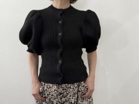 No.7994  LILIAN YARN PUFF SLEEVE CARDIGAN black  2-4月 1