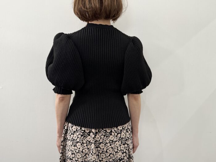 No.7994  LILIAN YARN PUFF SLEEVE CARDIGAN black  2-4月 3