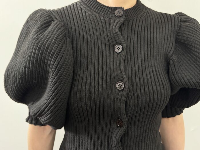 No.7994  LILIAN YARN PUFF SLEEVE CARDIGAN black  2-4月 4