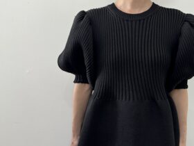 No.7995  LILIAN YARN PUFF SLEEVE DRESS black  2-4月 3
